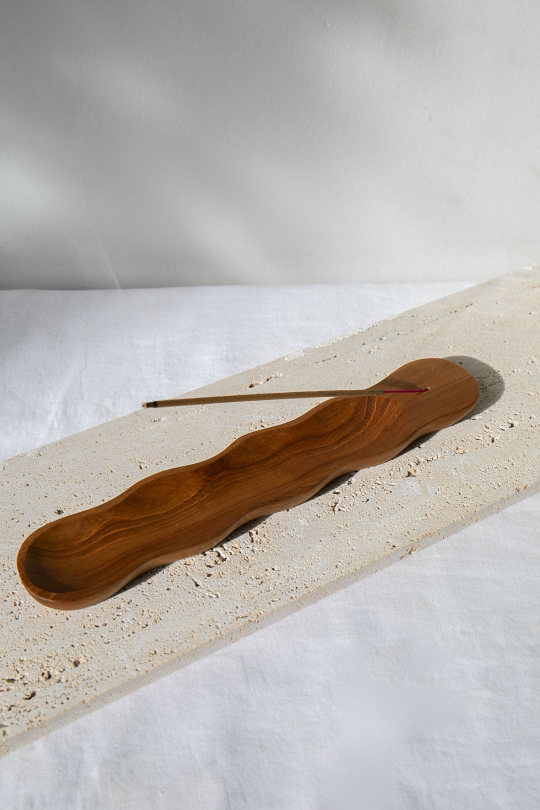 Seed Pod Teak Wood Incense Holder