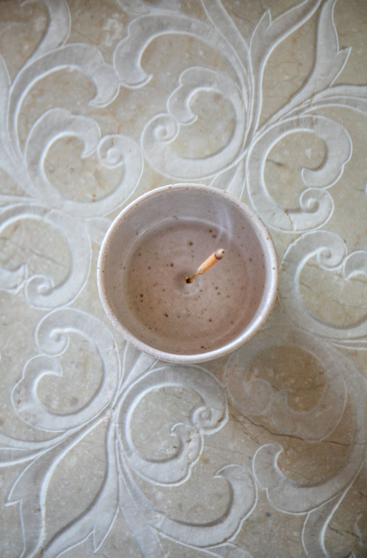 Ombre Cup Style Incense Holder - Green, White & Yellow
