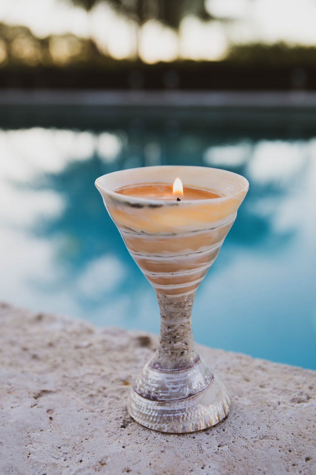 Shell Chalice Tea Light Candle Holder