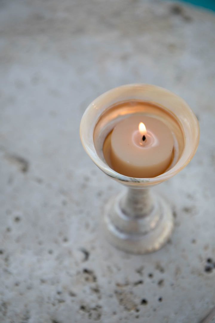 Shell Chalice Tea Light Candle Holder