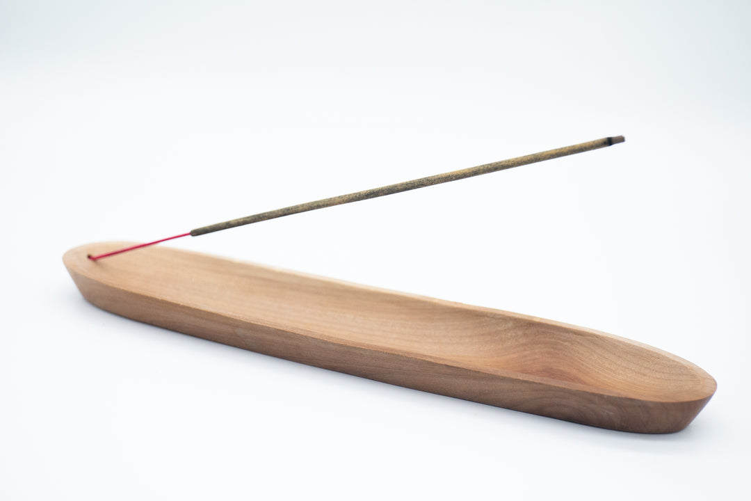 Incense Holder - Sustainable Blonde Wooden Boat 25cm