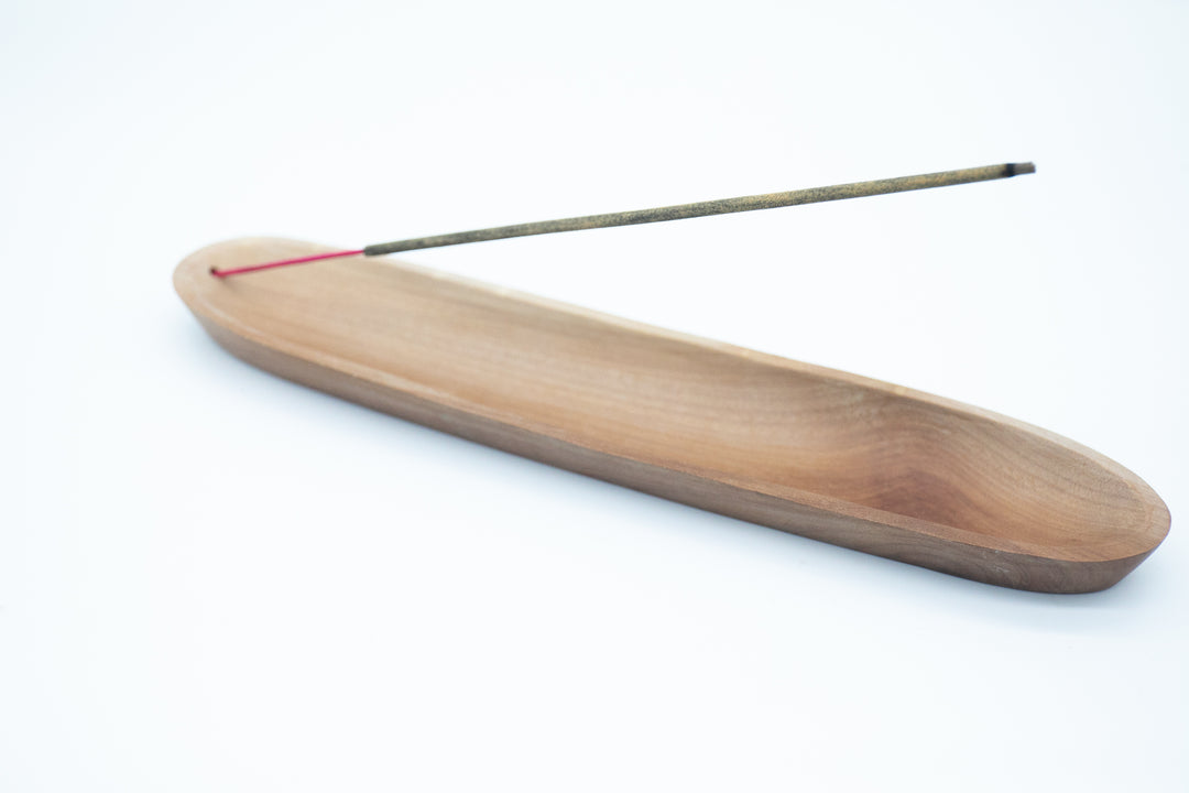 Incense Holder - Sustainable Blonde Wooden Boat 25cm