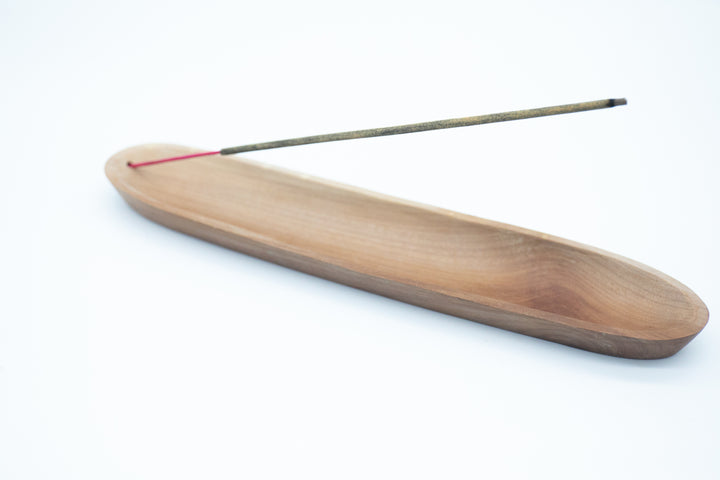 Incense Holder - Sustainable Blonde Wooden Boat 25cm