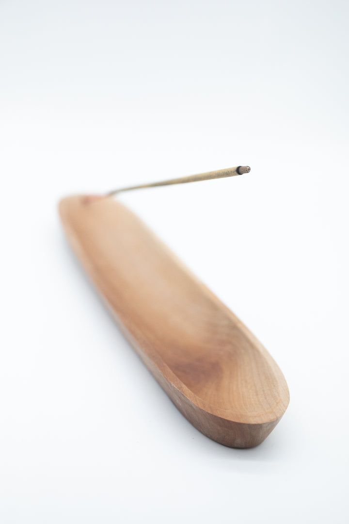 Incense Holder - Sustainable Blonde Wooden Boat 25cm