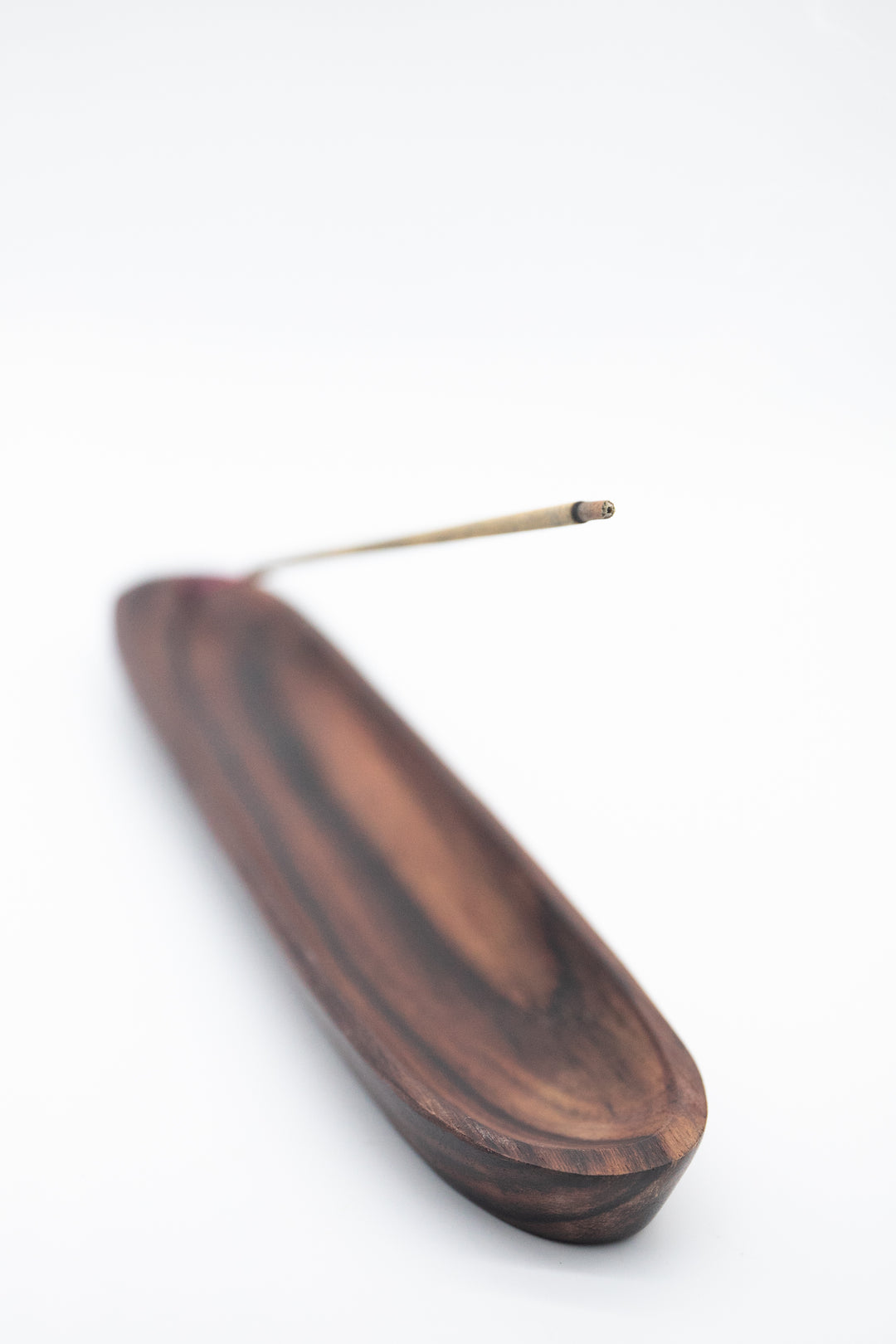 Incense Holder - Sustainable Dark Wooden Boat 25cm