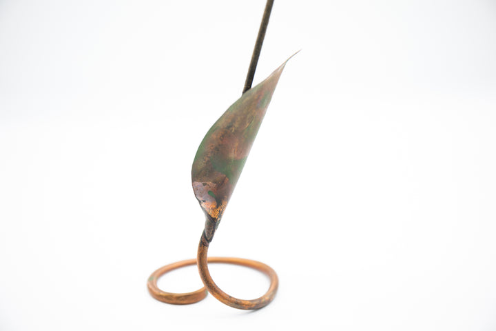 Incense Holder - Handmade Recycled Copper Lily Leaf