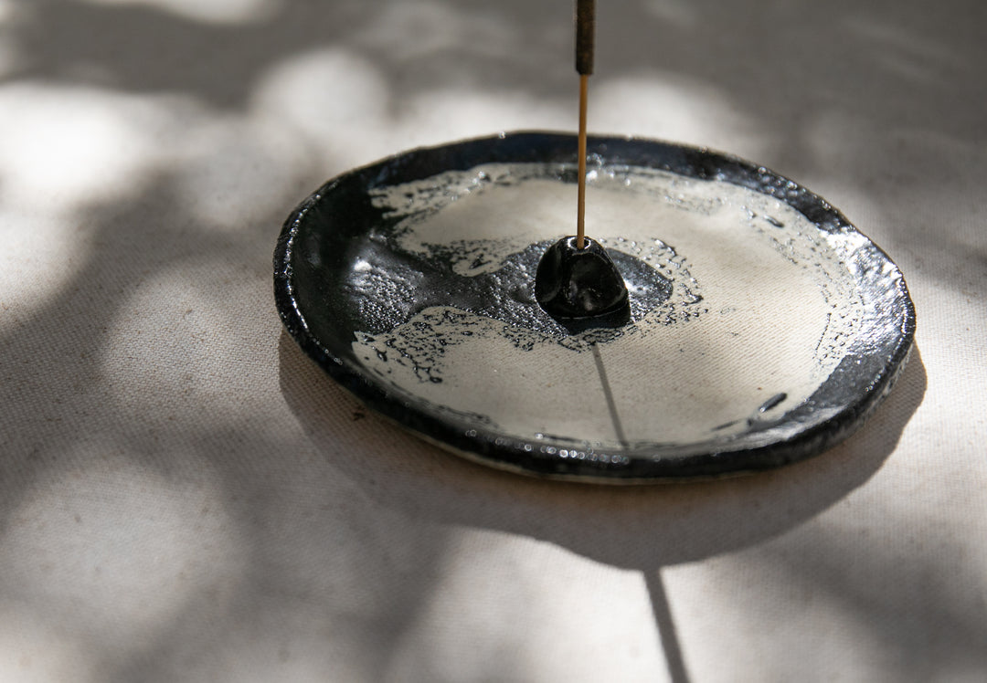 Handmade Ceramic Incense Holder - Light & Shadow