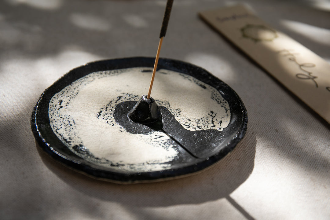 Handmade Ceramic Incense Holder - Light & Shadow