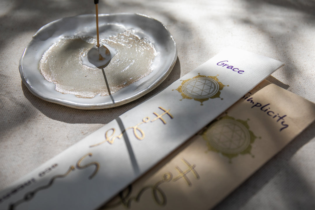 Handmade Ceramic Incense Holder - Sand & Foam