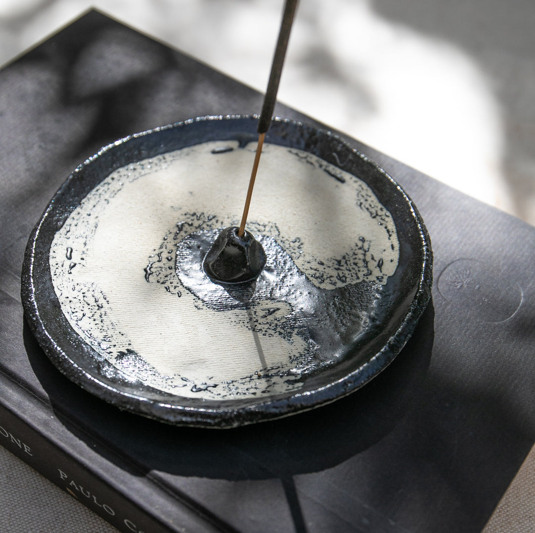 Handmade Ceramic Incense Holder - Light & Shadow