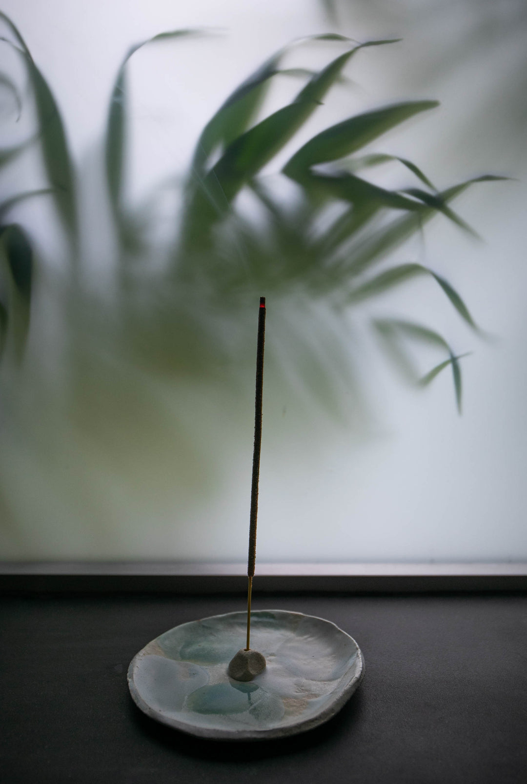 Handmade Ceramic Incense Holder - Watercolour Blues