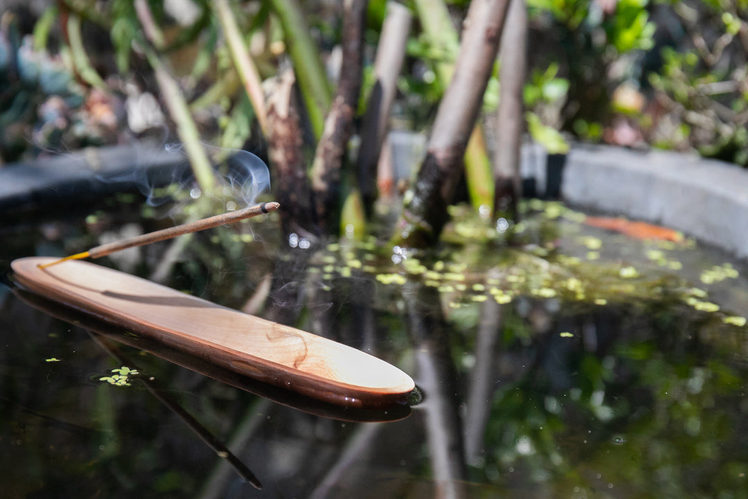 Incense Holder - Sustainable Blonde Wooden Boat 25cm