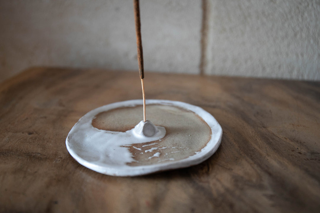 Handmade Ceramic Incense Holder - Sand & Foam