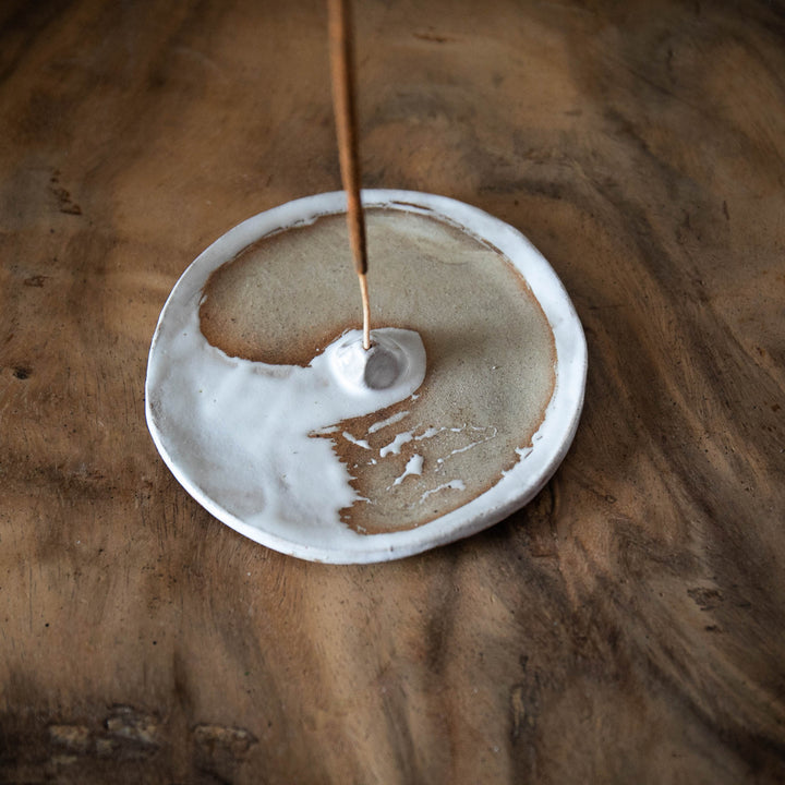 Handmade Ceramic Incense Holder - Sand & Foam