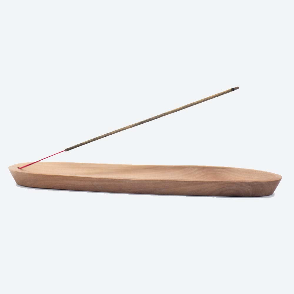 Incense Holder - Sustainable Blonde Wooden Boat 25cm